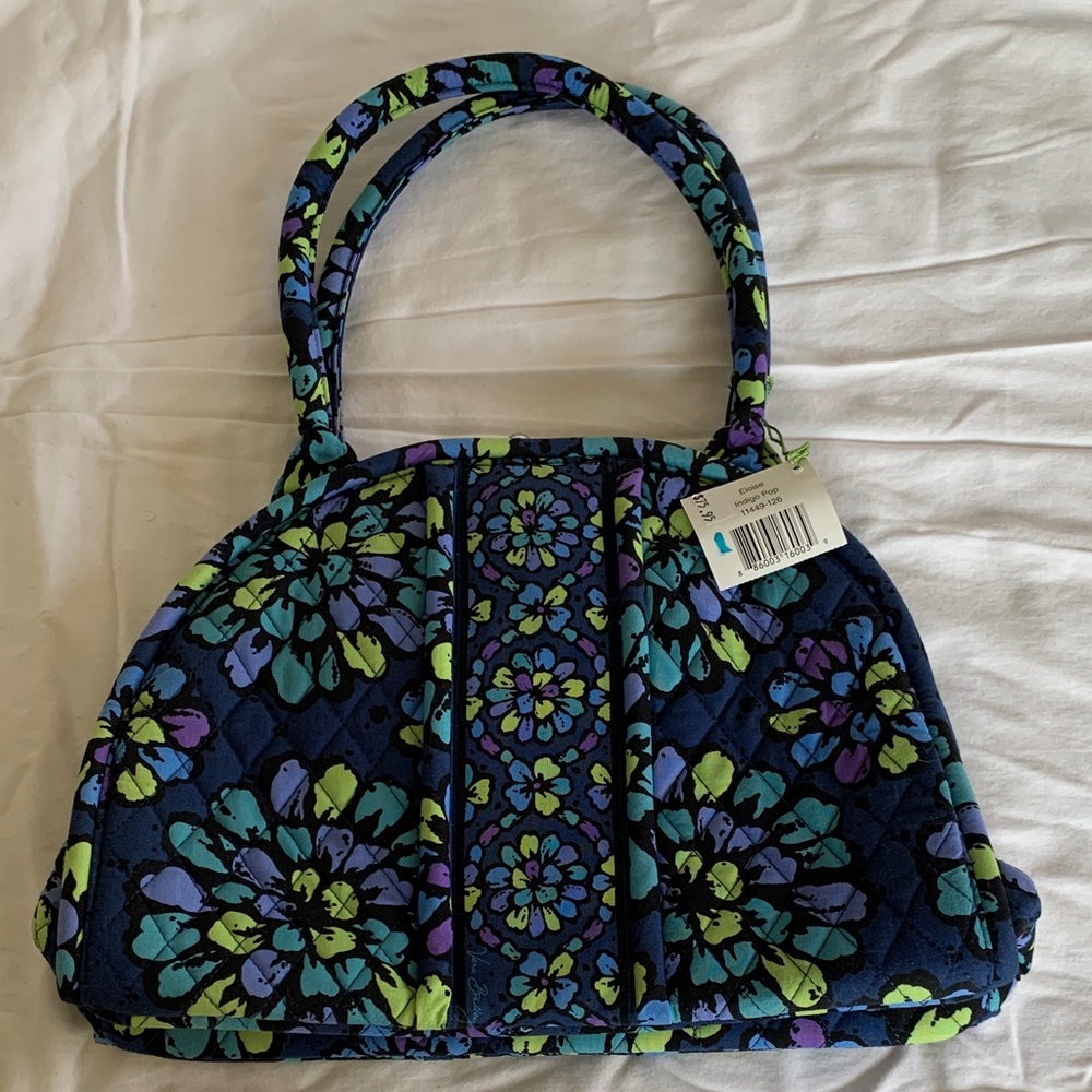 Vera Bradley Blue and Green Floral Shoulder Bag